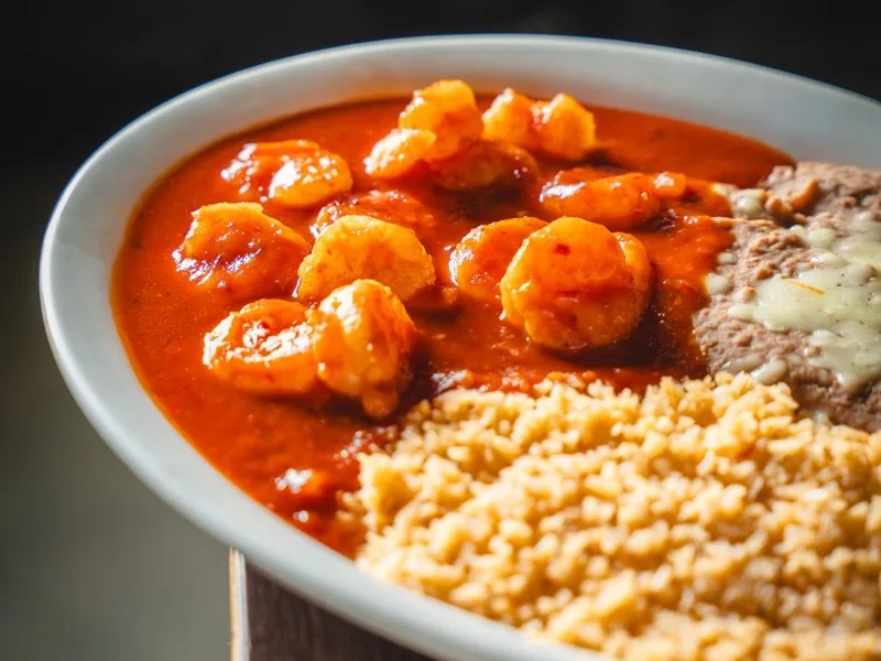Camarones a la diabla at El Metate Dunlap