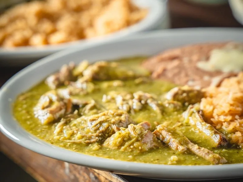 Chile verde at El Metate Dunlap